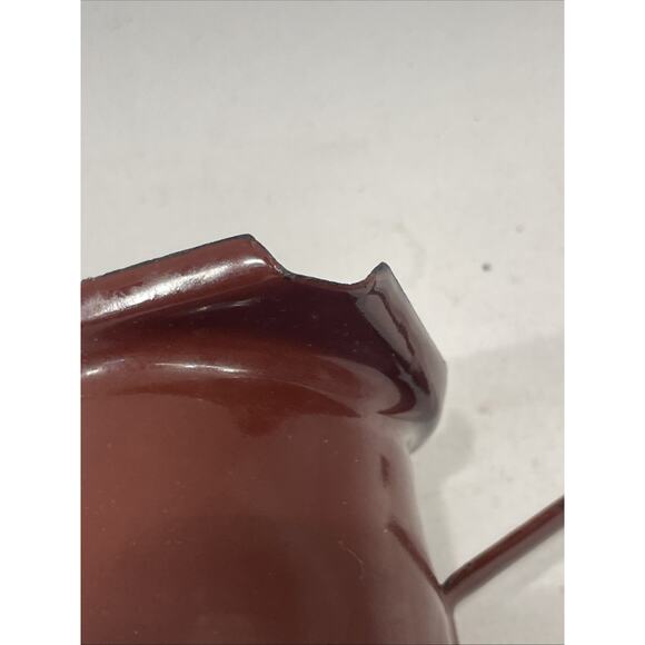 Vintage Coffee Pot Small Melting Pot Made in Poland Red And White - Picture 5 of 8